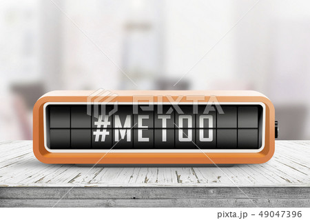 Metoo hashtag message on a retro alarm device 49047396