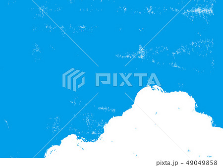 背景　入道雲　水彩画 49049858