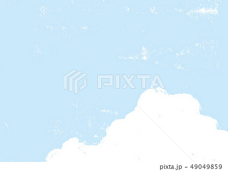 背景　入道雲　水彩画 49049859