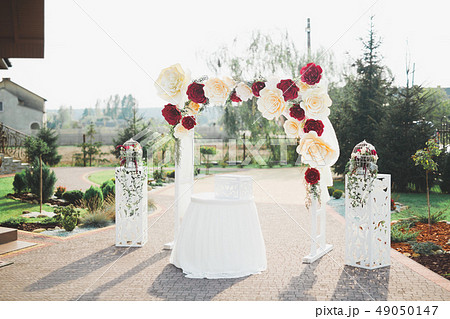 Decorations for the wedding ceremony. Beautiful flowers 49050147