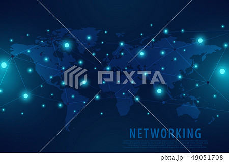 Global network connection background, vector 49051708