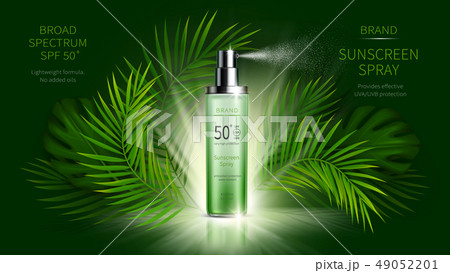 Sun protection cosmetic vector realistic ads poster Sun protection cosmetic vector realistic ads poster 49052201