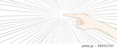 人差し指 指摘 集中線 人差し指 指摘 集中線 49052507