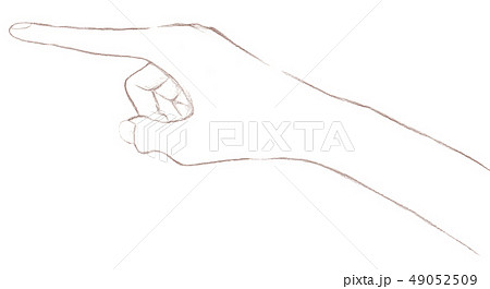 人差し指 指摘 線画 人差し指 指摘 線画 49052509