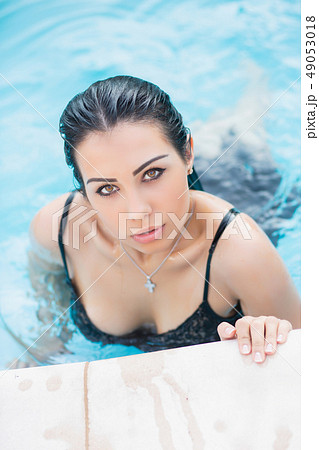 Portrait of a young beautiful brunette. Portrait of a young beautiful brunette. 49053018