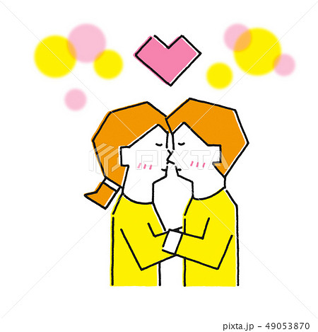 キス 口づけ 男女バージョン タッチa のイラスト素材