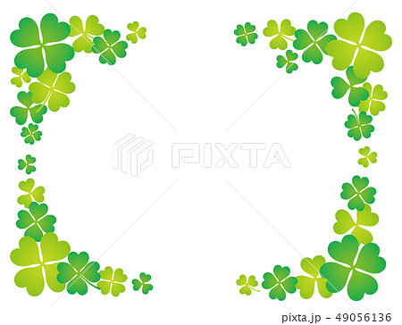 クローバー フレーム コーナーのイラスト素材