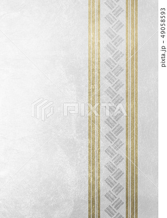 箔　ライン　網代　金白　（背景素材） 49058593