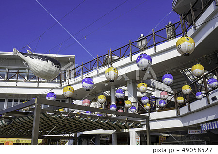 山口　下関　関門海峡　カモンワーフ　ふぐ提灯 49058627