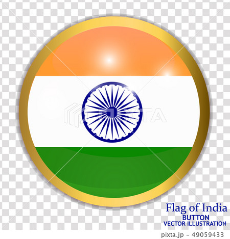 Button with flag of India. Illustration. Button with flag of India. Illustration. 49059433