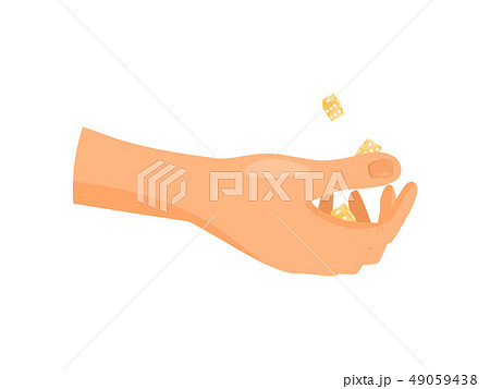 Dice game concept. Entertainment and dexterity arms. 49059438