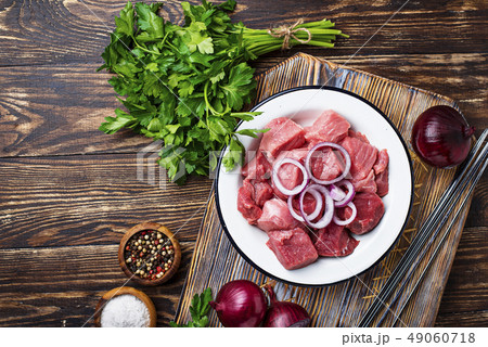 Ingredients for cooking shish kebab or shashlik 49060718