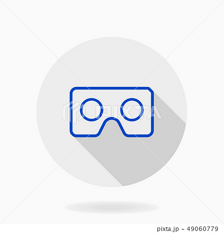 Fine Vector Flat Icon With VR Logo Fine Vector Flat Icon With VR Logo 49060779