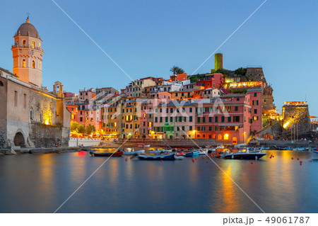 Vernazza. The old harbor at night. Vernazza. The old harbor at night. 49061787