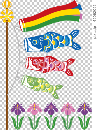 Carp streamers and irises 49062092