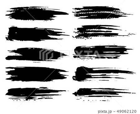 Black ink grunge brush strokes 49062120
