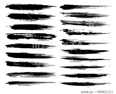Black ink grunge brush strokes Black ink grunge brush strokes 49062121