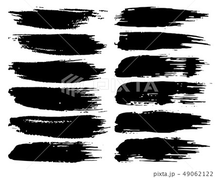 Black ink grunge brush strokes Black ink grunge brush strokes 49062122