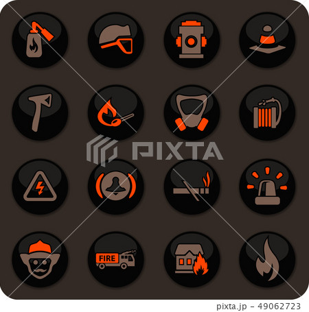 Fire brigade icons set Fire brigade icons set 49062723