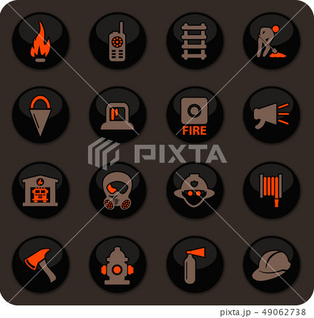 Fire-brigade icon set 49062738