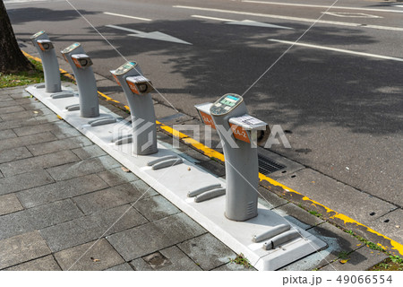 Ubike ( YouBike ) station. Taipei, Taiwan 49066554