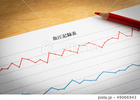 血圧　記録　健康管理　高血圧　血圧記録　測定 49066943