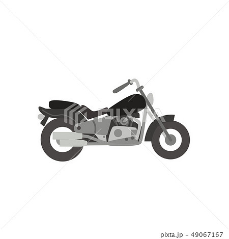 バイク オートバイ 乗り物 イラストのイラスト素材