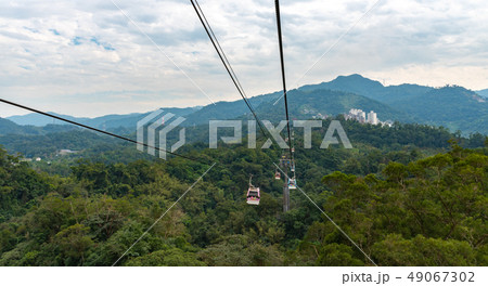 Maokong gondola with mountain. Taipei, Taiwan 49067302