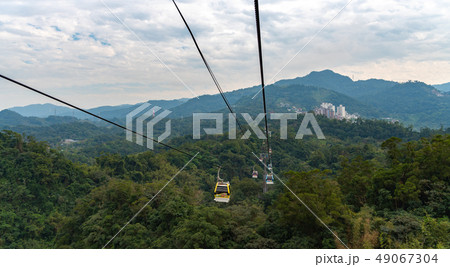 Maokong gondola with mountain. Taipei, Taiwan 49067304