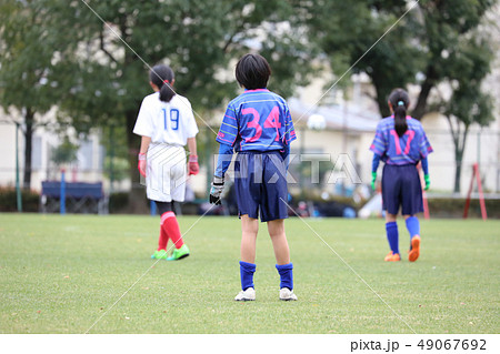 女子サッカーの写真素材