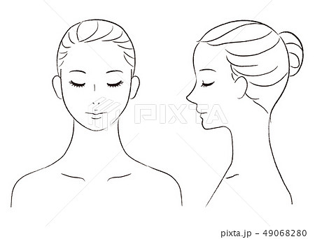 Women Front Side Set Stock Illustration