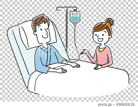 被住院的年輕人和妻子 49068816