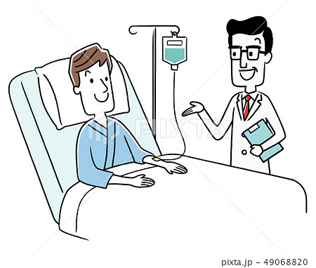 入院患者と医師 49068820