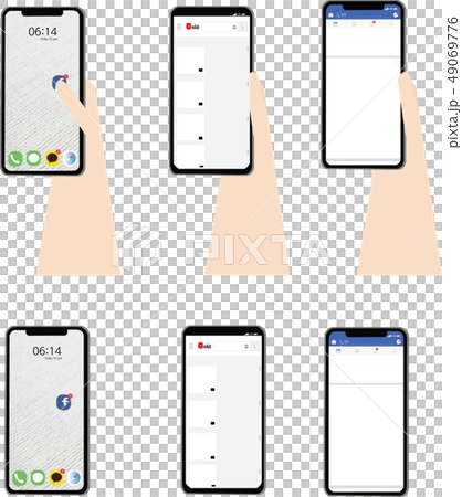 Iphoneの Iphone アイコンのイラスト素材 49069776 Pixta