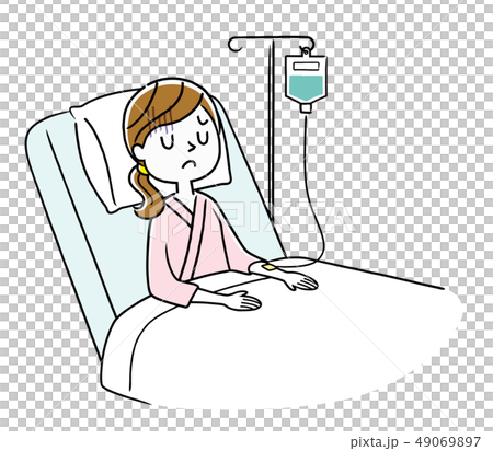 入院している若い女性 入院している若い女性 49069897