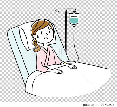 入院している若い女性 49069898