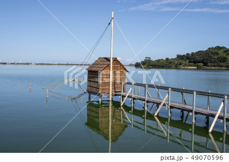東郷湖_四つ手網 東郷湖_四つ手網 49070596
