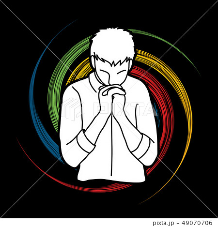Prayer, Christian praying, Thank you GOD vector Prayer, Christian praying, Thank you GOD vector 49070706