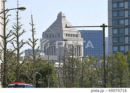 日本の東京都市景観 平河町から永田町の国会議事堂などを望む 日本の東京都市景観 平河町から永田町の国会議事堂などを望む 49070716