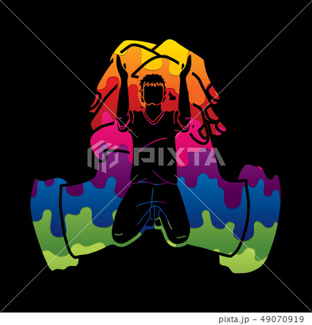 Prayer, Christian praying, Thank you GOD vector 49070919