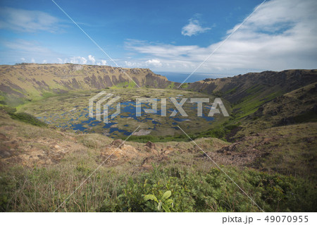 Rano Kau volcano, Easter island 49070955