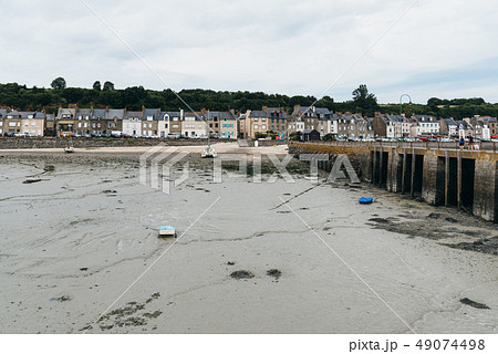 The harbour of Cancale at low tide 49074498
