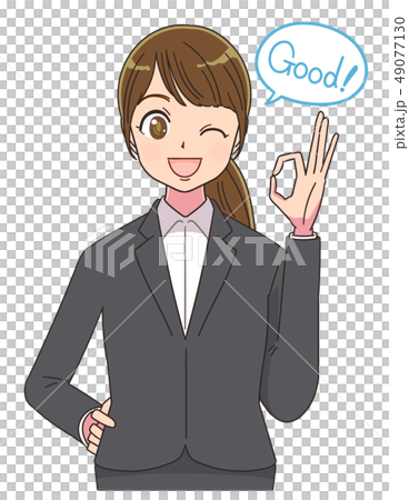 スーツ 女性 就活 アニメタッチ 49077130