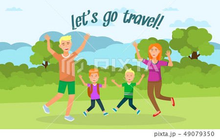 Happy Holidays Cheerful People at Nature Landscape 49079350