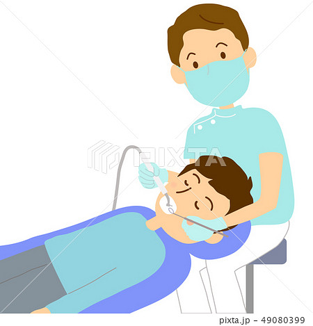 歯科治療大人男性歯科医男性のイラスト素材