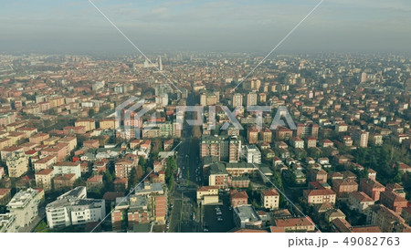 Flight towards the centre of Modena, Italy 49082763