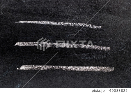 White chalk hand drawing in line shape White chalk hand drawing in line shape 49083825