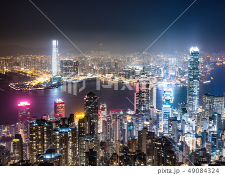 世界三大夜景　香港　ビクトリア・ハーバー 49084324
