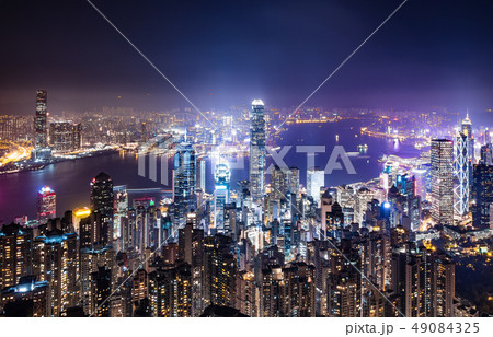 世界三大夜景 香港 ビクトリア・ハーバー 世界三大夜景 香港 ビクトリア・ハーバー 49084325