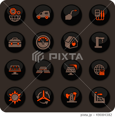 Alternative energy icons set 49084382